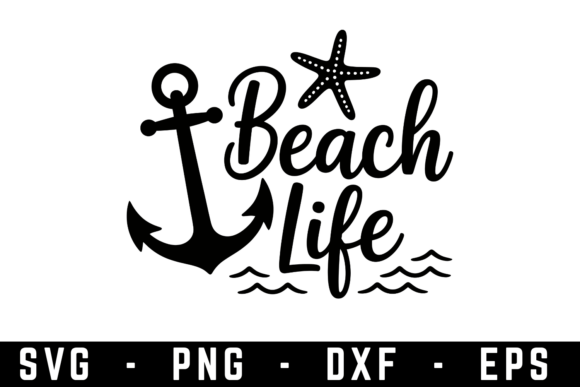 Beach Life SVG Design: A Versatile Graphic for Crafts and Graphics