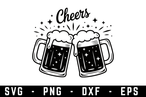 Beer Glass Cheer SVG: A Versatile Graphic for Crafts and Handmade Projects