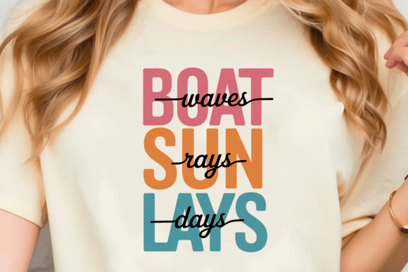 Boat Waves Sun Rays Lake Days SVG PNG Review