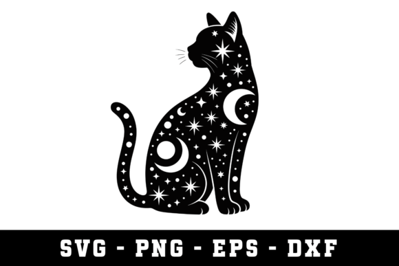 Cat Black Magic SVG for Real Embroidery Projects
