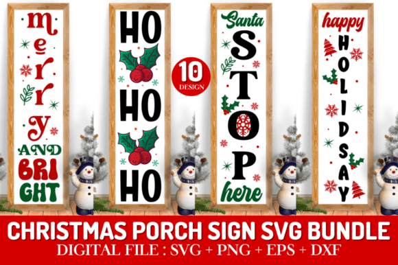 Christmas Porch Sign Svg Bundle,Xmas