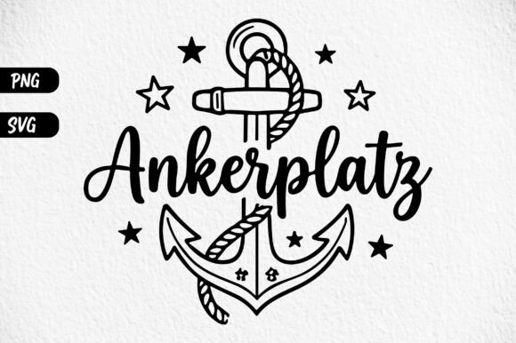 German Coastal Anchor SVG PNG Design