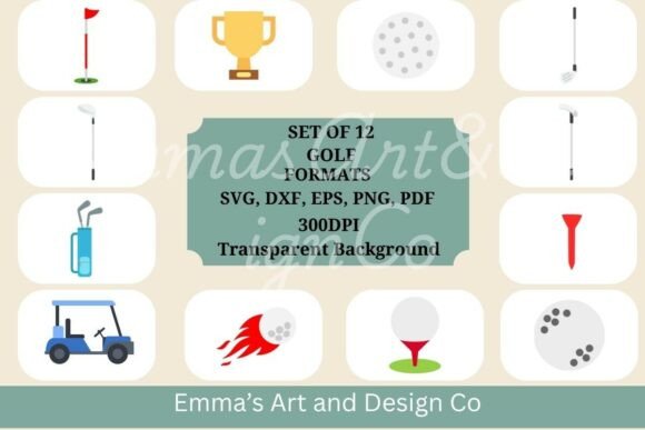 Golfing Vector Graphics for Creative Sports Projects and Crafts