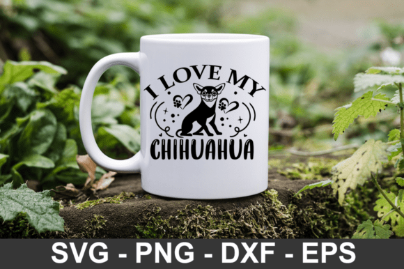 I Love My Chihuahua SVG Design: A Versatile Graphic for Crafts and Branding