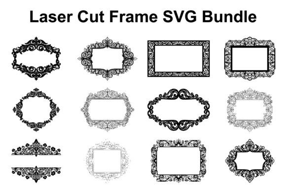 Laser Cut Frame Design SVG: Graphics and Crafts