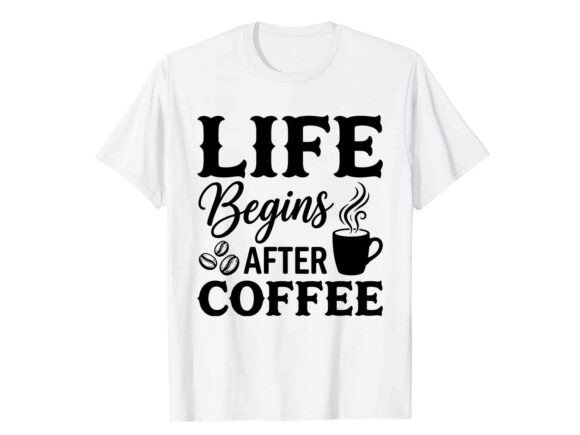 Life Begins After Coffee SVG: A Stylish Graphic Design Asset for Creative Marketers