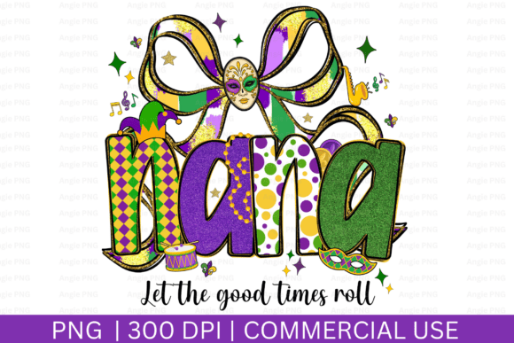 Mardi Gras Nana Coquette Bow PNG Review for Real Projects