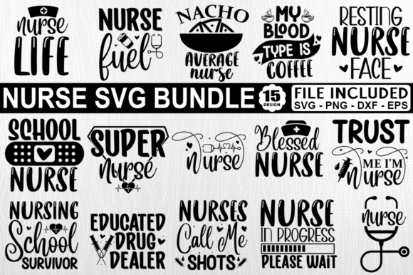 Nurse SVG Bundle, Nurse Life Svg Bundle