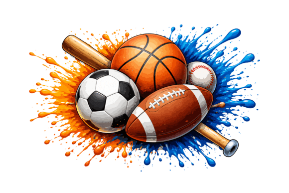 Sports Basketball Football SVG for Crafts and Graphics