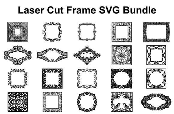 Vintage Frame Laser Cut SVG